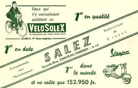 Garage VeloSolex Vespa Salez Grande Rue Château-Thierry (Aisne)