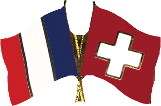 Drapeaux Français et Suisse