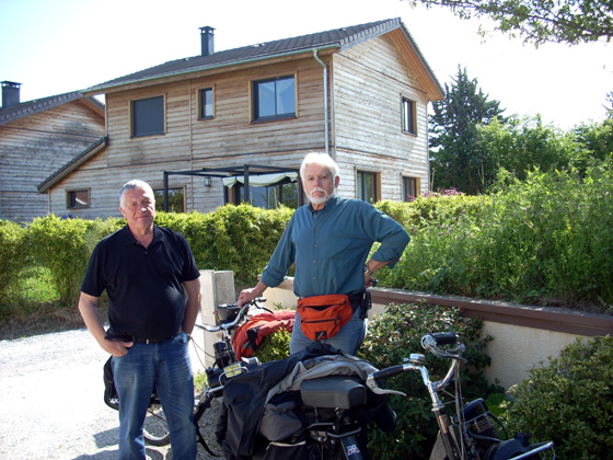 Jean-Claude et Charles prêts à partir pour le tour du lac de Genève