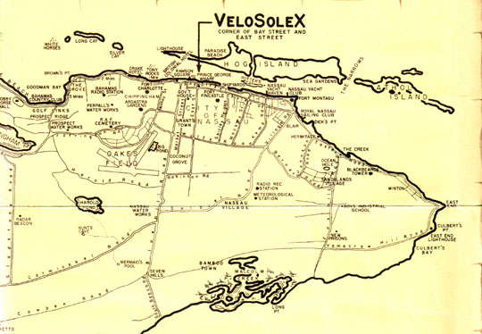 VeloSoleX Corner of Bay Street and East Street Nassau