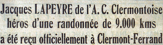 Jacques Lapeyre de l'A.C.Clermontoise